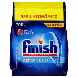 Detergente Pó Para Máquina de Lavar Louças Finish Power Powder Advanced Pacote 700g Refil Econômico