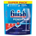Detergente-Tablete-para-Maquina-de-Lavar-Loucas-Finish-Powerball-All-In-1-Max-Pouch-489g-30-Unidades