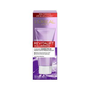 Hidratante Preenchedor com Ácido Hialurônico Diurno FPS 20 L´oréal Paris Revitalift Mini Caixa 25g