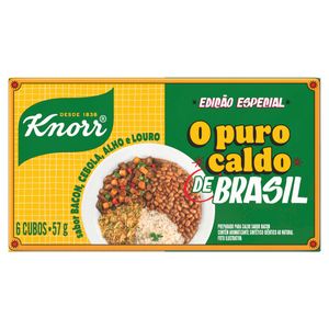 Caldo Tablete Bacon Knorr Caixa 57g 6 Unidades Edição Especial o Puro Caldo de Brasil