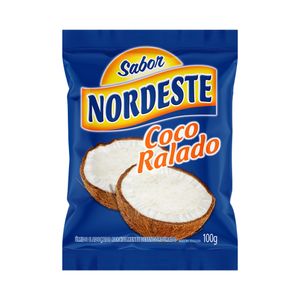 Coco Ralado Úmido Adoçado Sabor Nordeste Pacote 100g