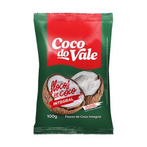 Coco Ralado Desidratado em Flocos Coco do Vale Pacote 100g