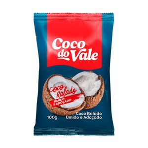 Coco Ralado Úmido Adoçado Coco do Vale Pacote 100g