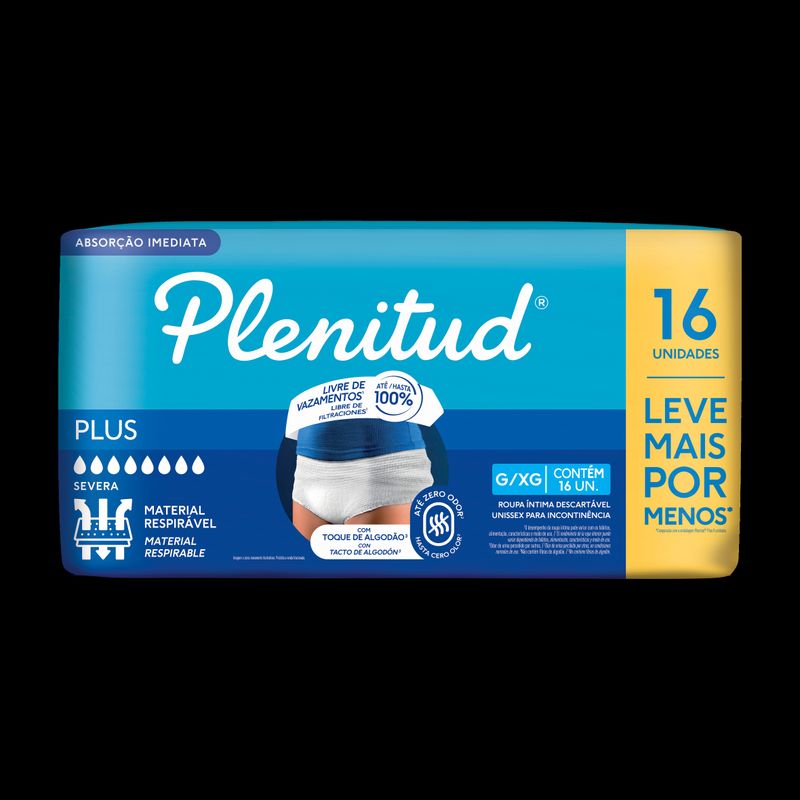 Roupa-Intima-Descartavel-Plenitud-Protect-Plus-G-XG-Pacote-8-Unidades