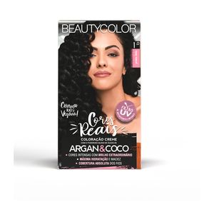 Kit Coloração Creme 1.0 Preto Ônix Beautycolor