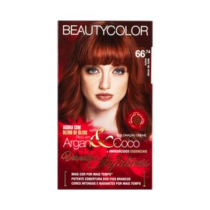 Kit Coloração Creme 66.74 Ruivo Doce de Leite Beautycolor Vermelhos Infalíveis