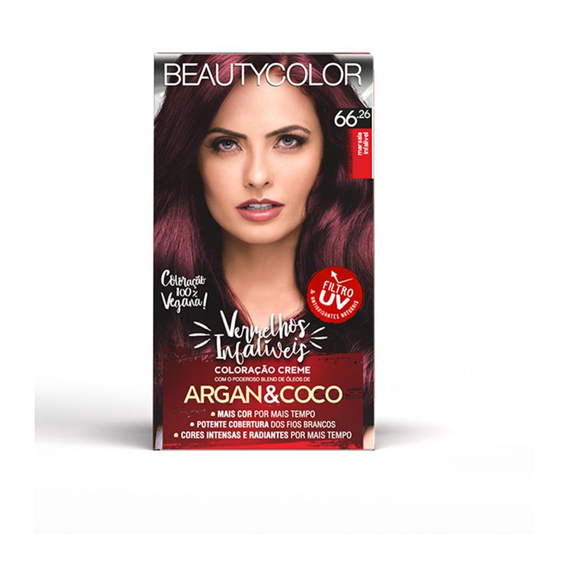 Kit Coloração Creme 66 26 Marsala Infalível Beautycolor Vermelhos Infalíveis
