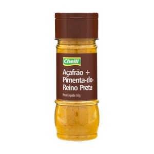 Açafrão com Pimenta-do-Reino Preta Chelli Frasco 50g
