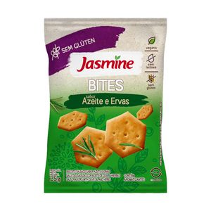 Biscoito Vegano Azeite e Ervas sem Glúten Zero Lactose Jasmine Bites Pacote 25g