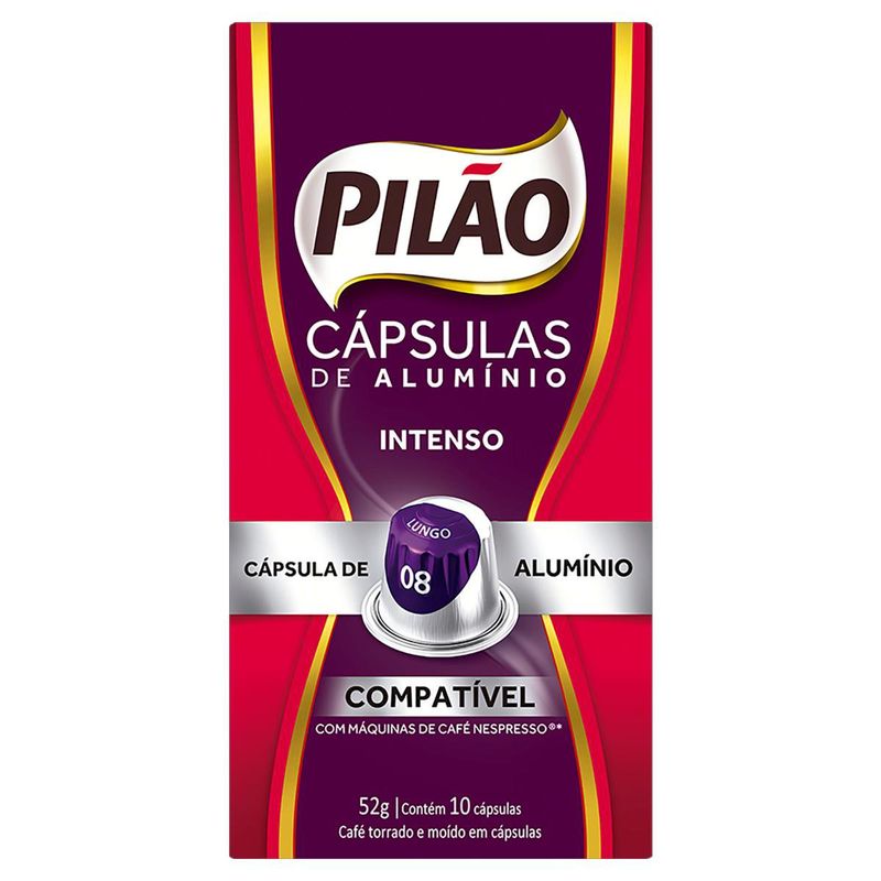 Cafe-em-Capsula-Torrado-e-Moido-Lungo-Intenso-Pilao-Caixa-52g-10-Unidades