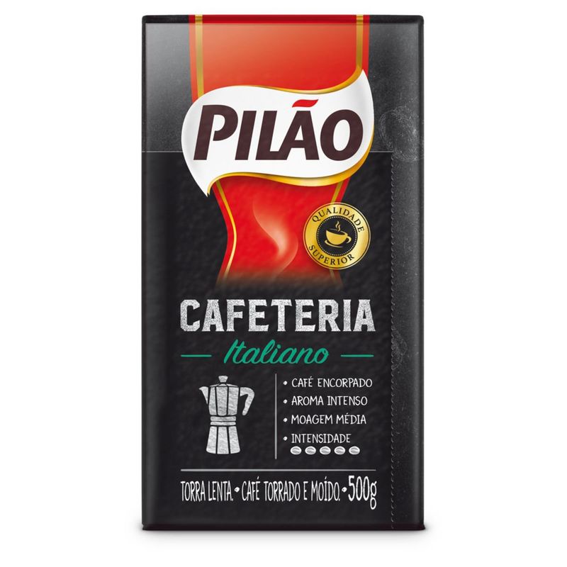 Cafe-Torrado-e-Moido-a-Vacuo-Italiano-Pilao-Cafeteria-Pacote-500g