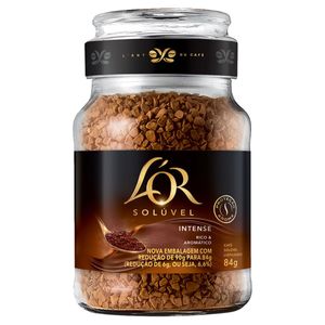 Cafe Soluvel Liofilizado Intense L´or Vidro 84gramas