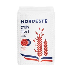 Farinha de Trigo Tipo 1 Nordeste Pacote 1kg