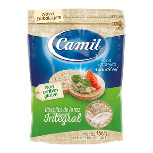 Biscoito de Arroz Integral Camil Pouch 150g