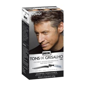 Shampoo Tonalizante Gel Tons de Grisalho Grecin Caixa 40g