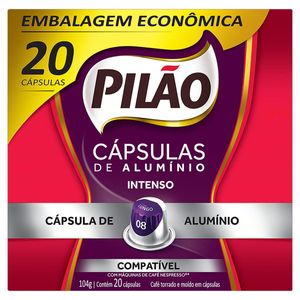 Cafe Pilao 20 Capsulas Lungo 8. Caixa 104g