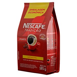 Café Solúvel Forte Nescafé Tradição Pacote 185g Embalagem Econômica