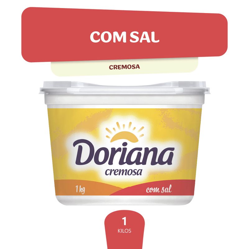 Margarina-Cremosa-com-Sal-Doriana-Pote-1kg-Embalagem-Economica