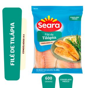 Filé de Tilápia Congelado Seara Pescados IQF Pacote 600g