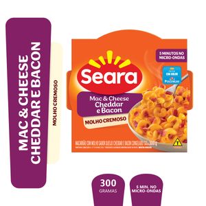Mac & Cheese Cheddar e Bacon Seara Caixa 300g