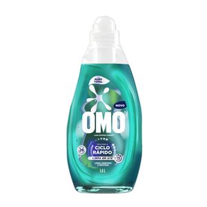 Lava-Roupas Líquido Omo Ciclo Rápido Ação Total Frasco 1,4l