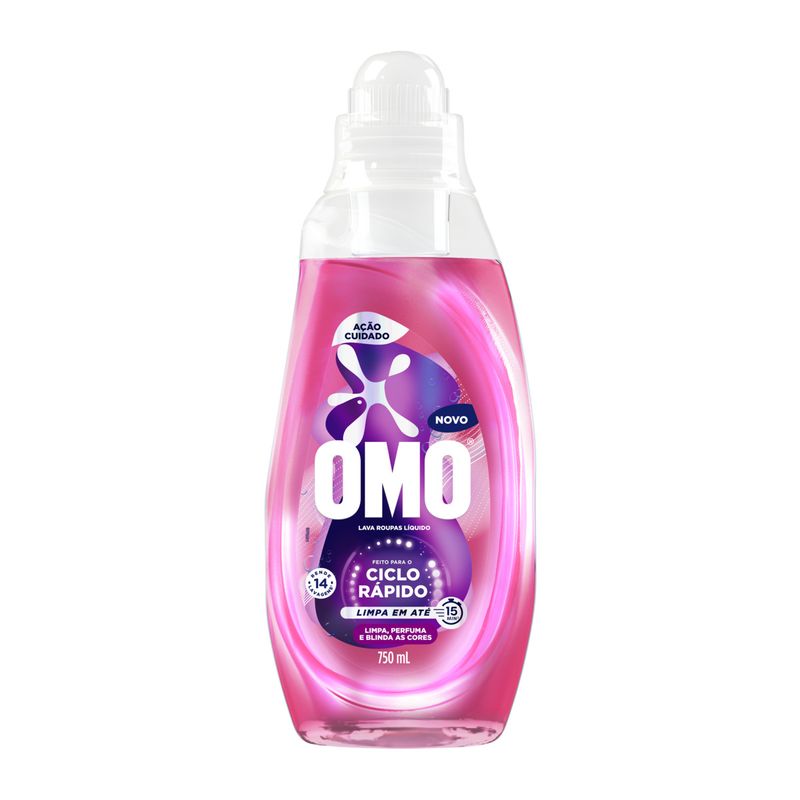 Lava-Roupas-Liquido-Omo-Ciclo-Rapido-Acao-Cuidado-Frasco-750ml