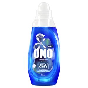 Lava-Roupas Líquido Omo Ciclo Rápido Ação Antiodor Frasco 750ml