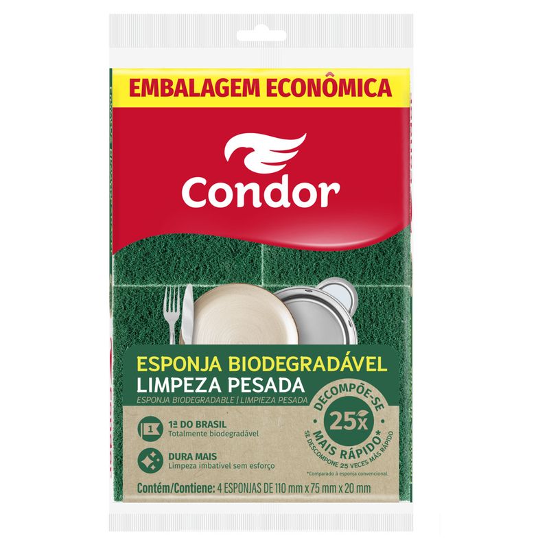 Esponja-Biodegradavel-Limpeza-Pesada-Condor-4-Unidades-Embalagem-Economica