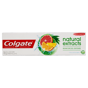 Gel Dental Citrus e Eucalipto Colgate Natural Extracts Reinforced Defense Caixa 90g
