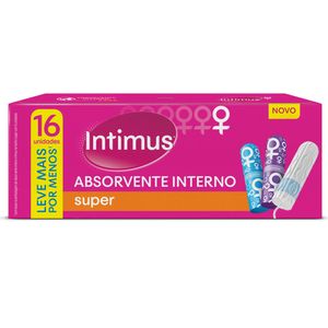 Absorvente Interno Intimus Super Caixa Leve 16 Pague 15 Unidades