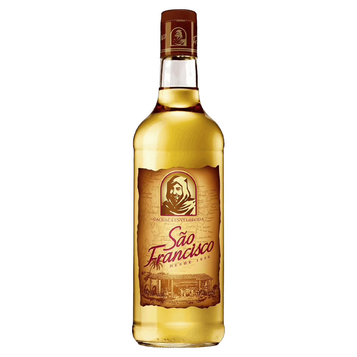 Cachaça Envelhecida São Francisco Garrafa 970ml - giassi - Giassi