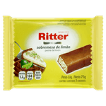 Pack Barra de Cereal Sobremesa de Limão Cobertura Chocolate Ritter Pacote 75g 3 Unidades