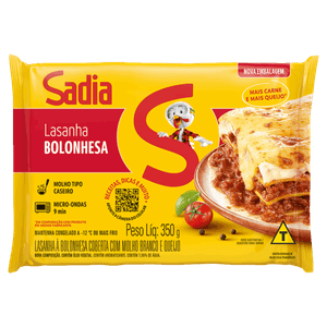 Lasanha Bolonhesa Sadia Pacote 350g