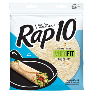 Pão Tortilha Fit Rap10 Pouch 330g