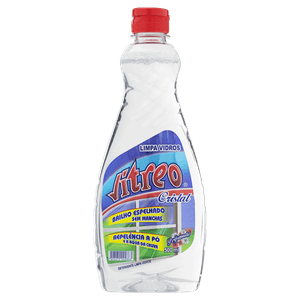 Limpa-Vidro Líquido Cristal Vitreo Frasco 500ml Refil