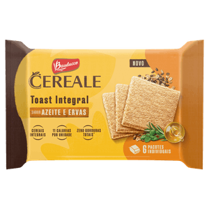 Torrada Integral Azeite e Ervas Bauducco Cereale Pacote 128g 6 Unidades