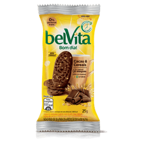 Biscoito Integral Cacau & Cereais Belvita Caixa 75g 3 Unidades