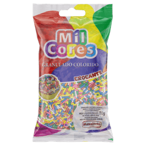 Confeito Granulado Crocante Colorido Mil Cores Pacote 80g