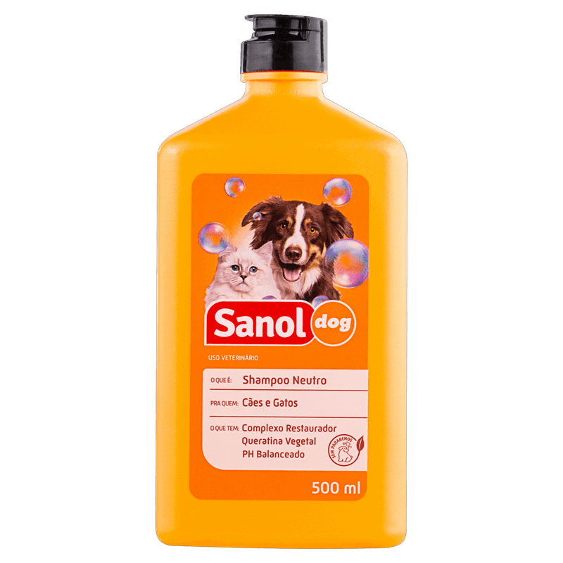 Shampoo-para-Caes-e-Gatos-Neutro-Sanol-Dog-Frasco-500ml