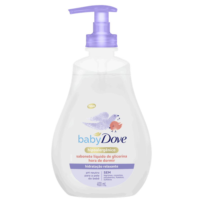 Sabonete Líquido de Glicerina Hidratação Relaxante Dove Baby Hora de Dormir Frasco 400ml