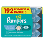 Pack Lenço Umedecido Cuidado de Bebê Pampers Pacote Leve 4 Pague 3 Unidades