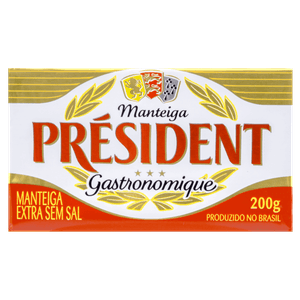 Manteiga Extra sem Sal Président Gastronomique 200g