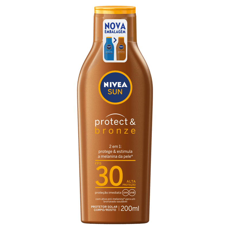 Protetor-Solar-Protect---Bronze-FPS-30-Nivea-Sun-Frasco-200ml