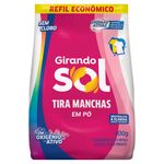 Tira-Manchas Pó Roupas Brancas e Coloridas Girando Sol Pacote 400g Refil Econômico