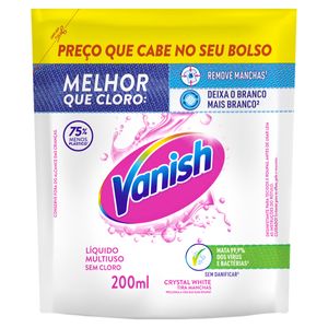 Tira-Manchas Líquido Multiuso Vanish Crystal White Sachê 200ml