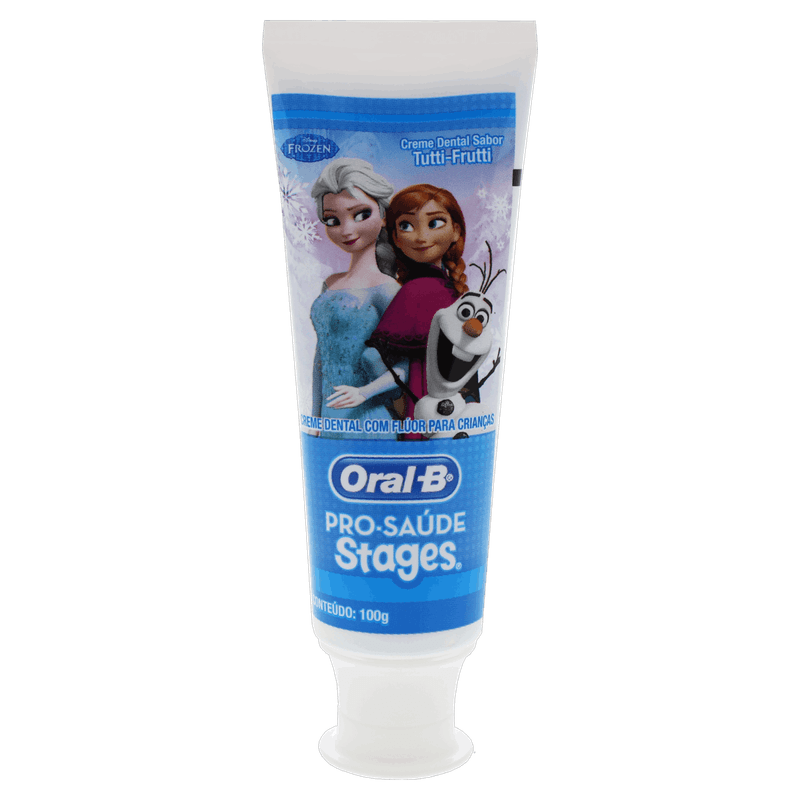 Creme Dental Infantil com Flúor Tutti Frutti Frozen Oral-B Pro-Saúde Stages Bisnaga 100g
