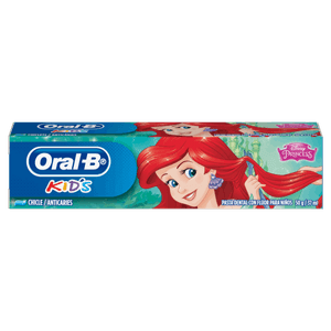 Creme Dental com Flúor Anticárie Chiclete Princesas Oral-B Kids Caixa 50g