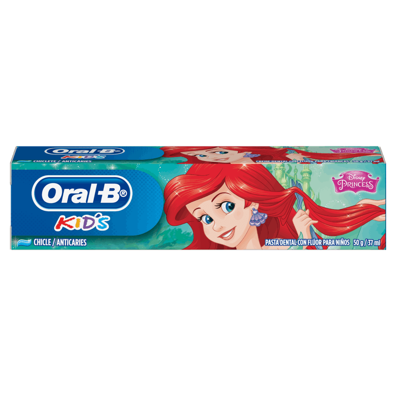 Creme Dental com Flúor Anticárie Chiclete Princesas Oral-B Kids Caixa 50g
