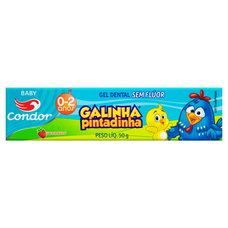 Gel-Dental-sem-Fluor-Morango-Galinha-Pintadinha-Condor-Baby-Caixa-50g