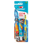 Kit Escova Macia + Gel Dental com Flúor Morango Kids + 50 g Hot Wheels Condor Júnior Leve Mais Pague Menos